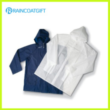Adult Waterproof Lightweight Clear PVC/EVA Raincoat Rvc-036